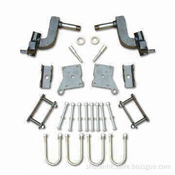 Square Lift Kit for Golf Carts, Surface Painted in Black, Used with E-Z-GO Carts